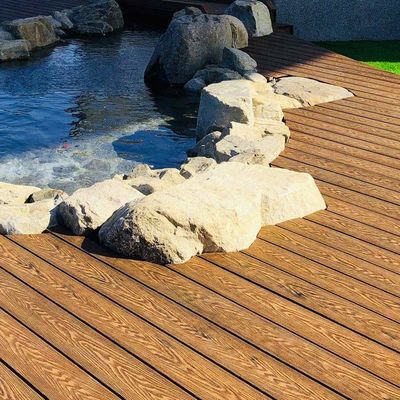 Bom preço. Patio 3D Composite Decking Commercial WPC Profil de piso oco on-line