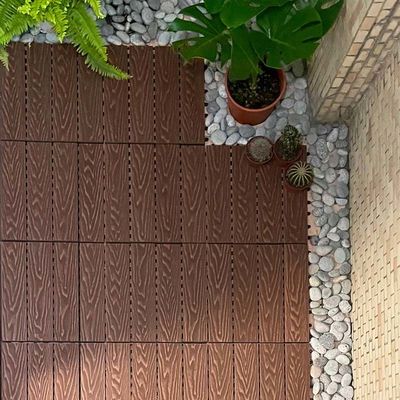 Bom preço. Custom WPC Interlocking Decking Tiles Snap Juntos Outdoor Decking Tile on-line