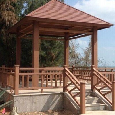 Bom preço. Anti-UV WPC Gazebo resistente à rotura Pavilhão de WPC exterior leve on-line
