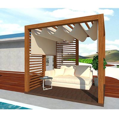 Bom preço. Pergola de madeira de plástico composto de WPC personalizado on-line