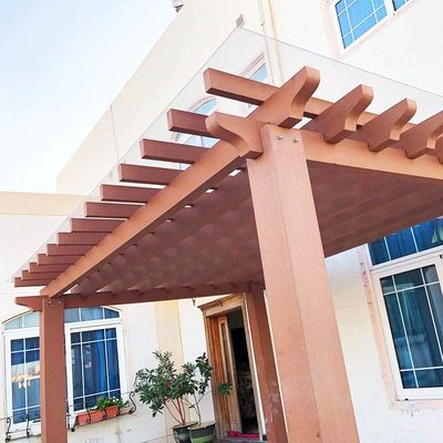 Bom preço. Pergola de madeira WPC customizada impermeável Pergola de madeira moderna de baixa manutenção on-line